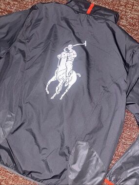 Polo Ralph Lauren big pony grey windbreaker active reflective designer coat Med